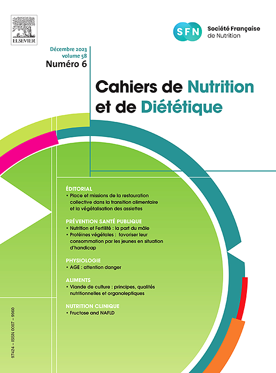 Go to journal home page - Cahiers de Nutrition et de Diététique